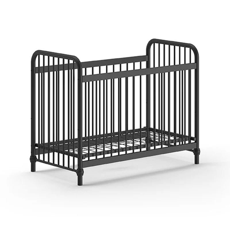 Lit bébé 60x120 Jaxx by Vipack Bronxx Noir mat