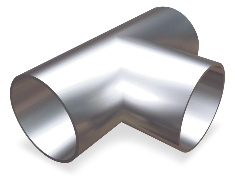 Tube inox en forme de T