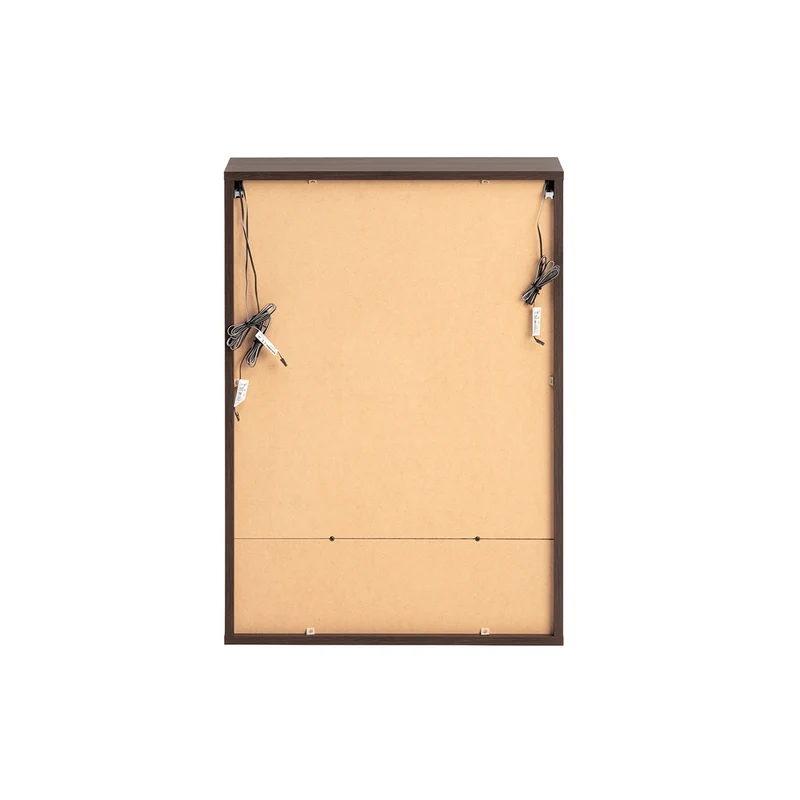 Miroir armoire murale 2 portes 60cm Moka Bois foncé