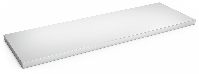 Tablette horizontale pour étagère murale inox