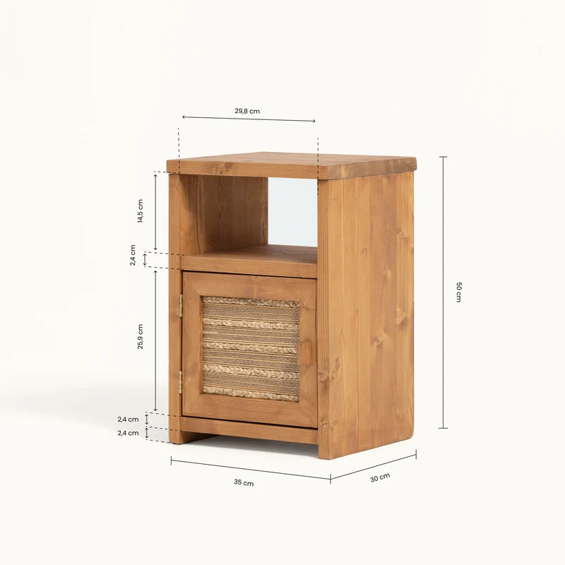 Mesita de noche con puerta Kerlin