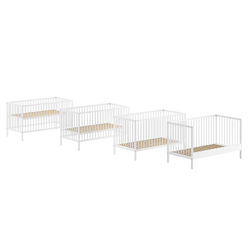 Lit évolutif 70x140 sommier inclus Vipack Meryl Blanc