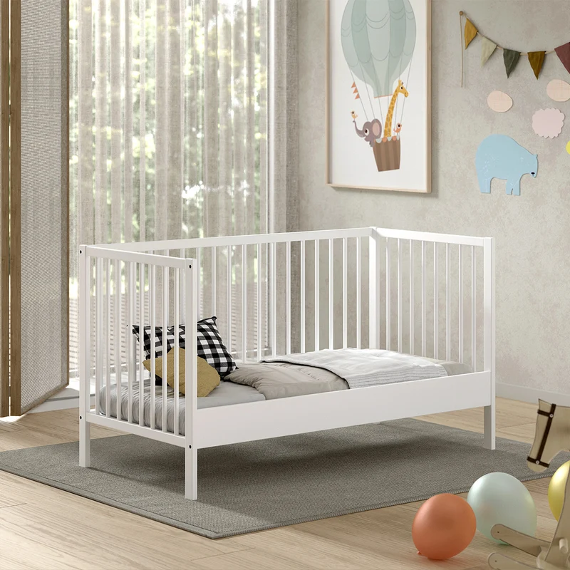 Lit évolutif 70x140 sommier inclus Vipack Meryl Blanc