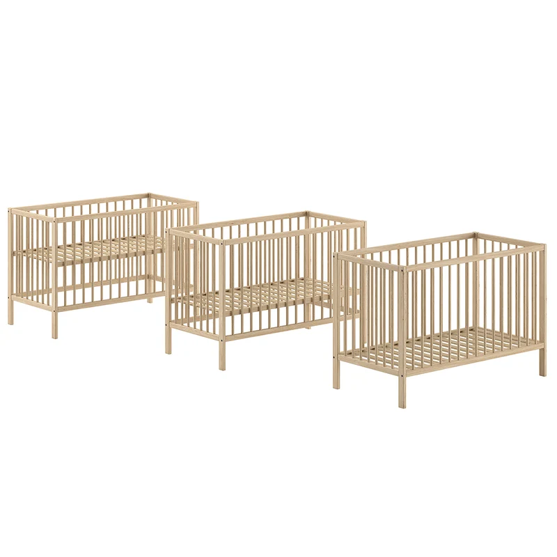 Lit bébé 60x120 sommier inclus Vipack Meryl Bois