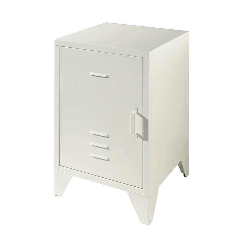 Chevet 1 porte Vipack Bronxx Blanc mat