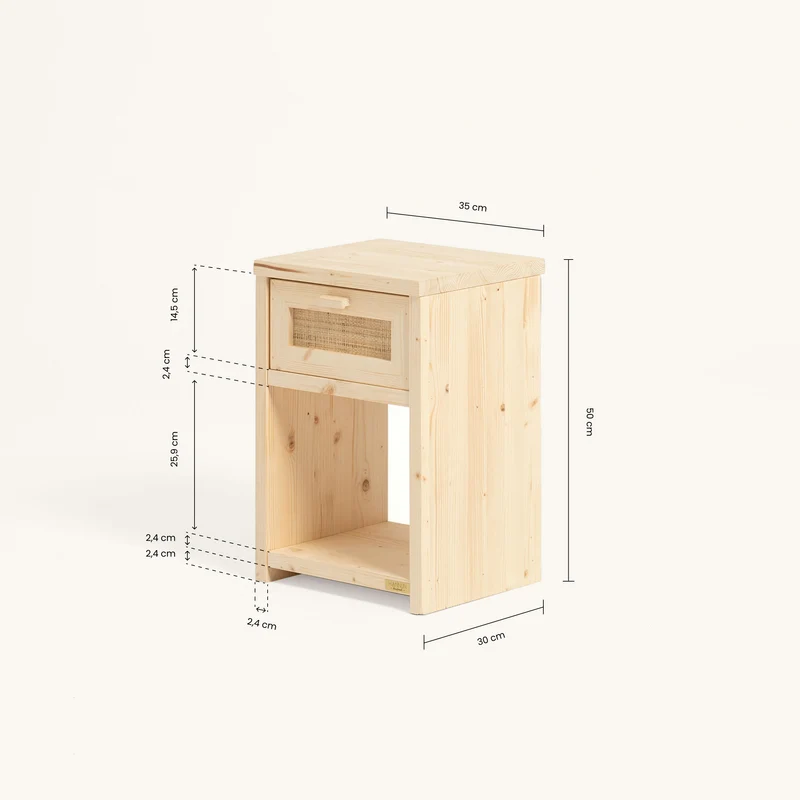Mesita de noche con cajón Marnie