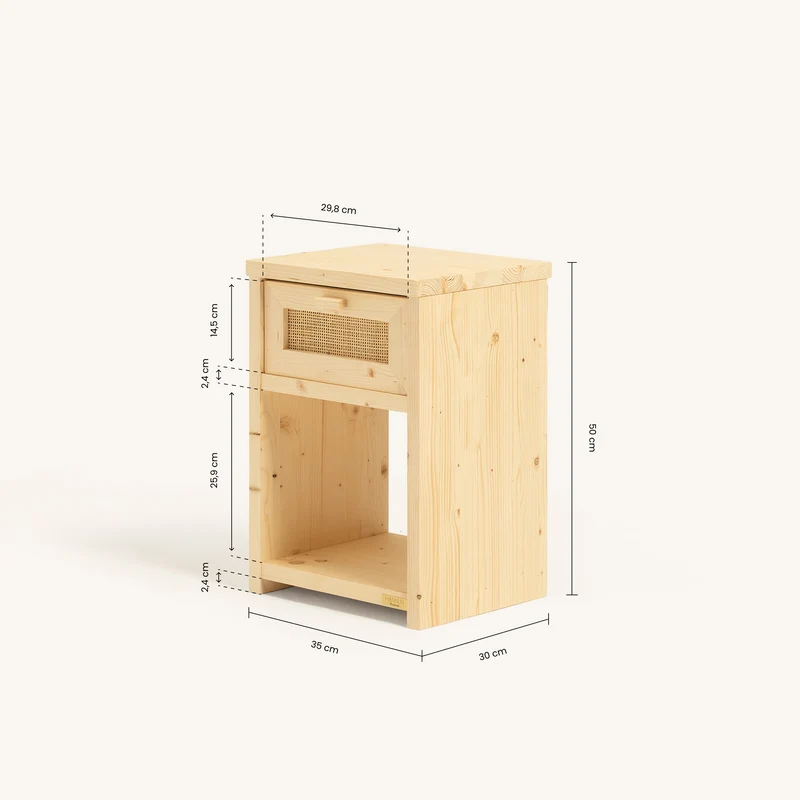 Mesita de noche con cajón Tayen