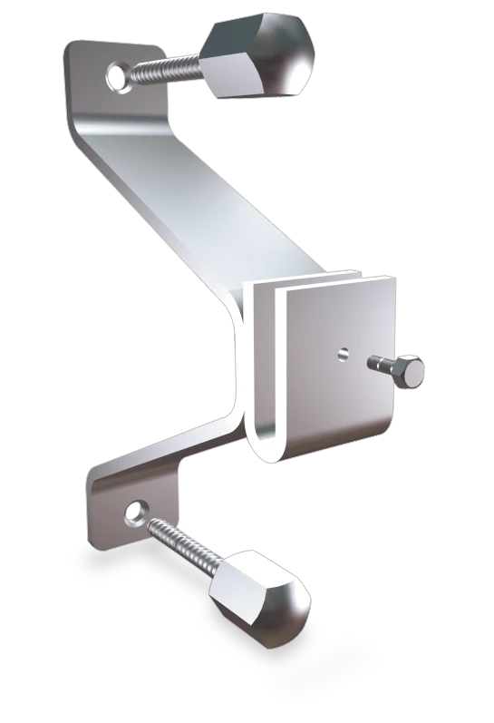 Equerre inox pour barre plate sans arriere