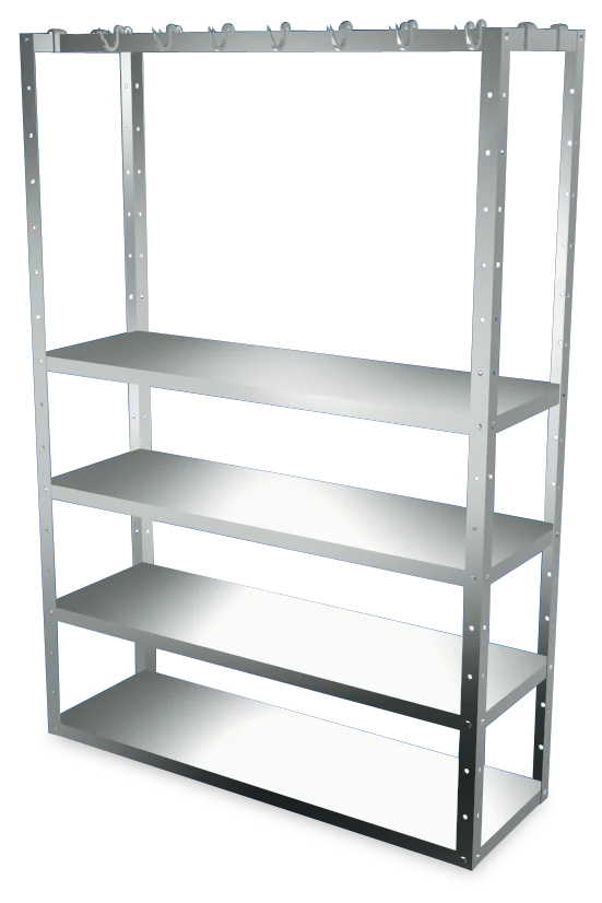 Kit de barre plate inox pour rayonnages modulaires