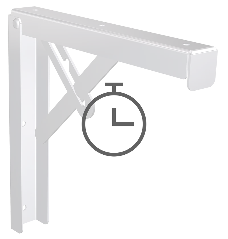 Accoupler l'equerre a etagere murale inox
