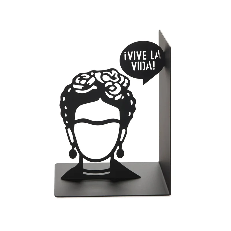 Porte-livres Frida – Balvi | Serre-livres métal noir design artiste