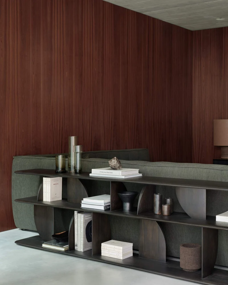Console de canapé Geometric (Brun Teck Foncé)