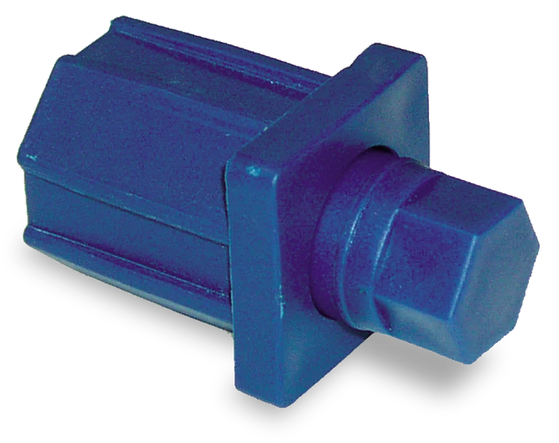 Vérin réglable en plastique bleu à 50 mm