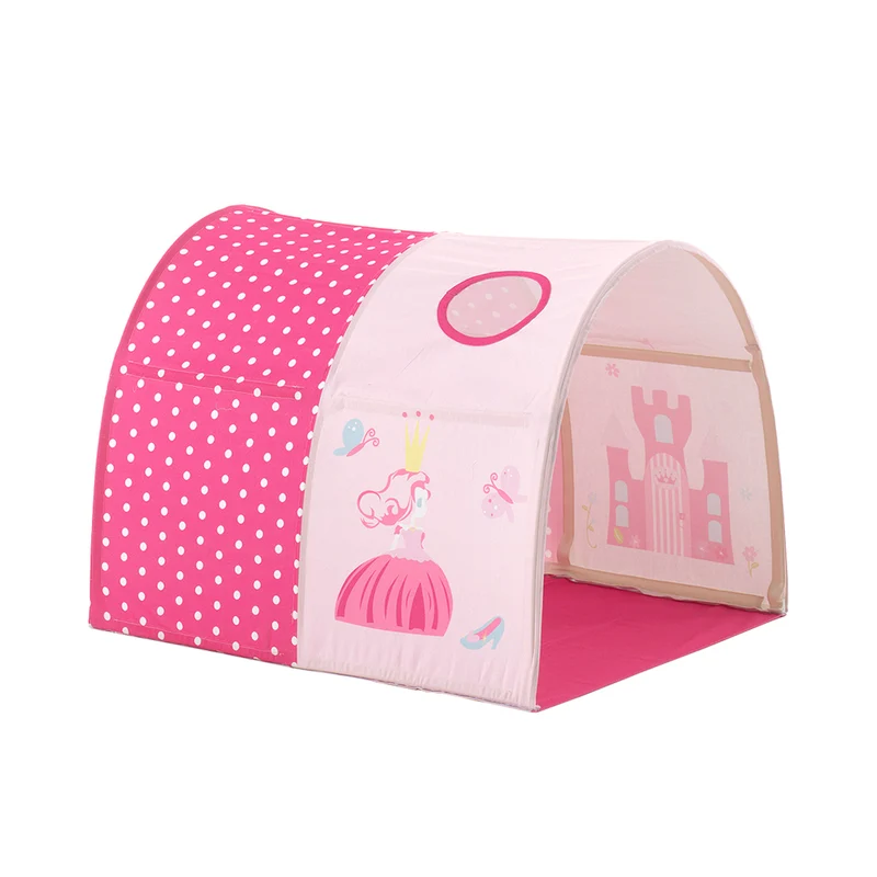 Lit Mi-Hauteur 90x200 avec Toboggan Sommier Inclus et Housse Princesse Vipack Pino Gris