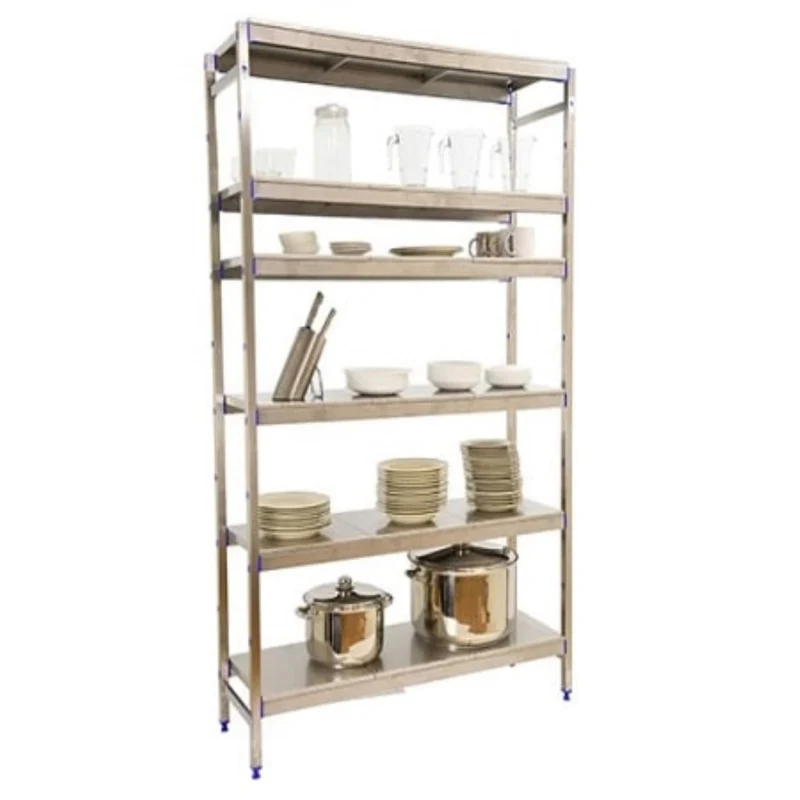 Etagère inox hauteur 1600mm 6 niveaux inox