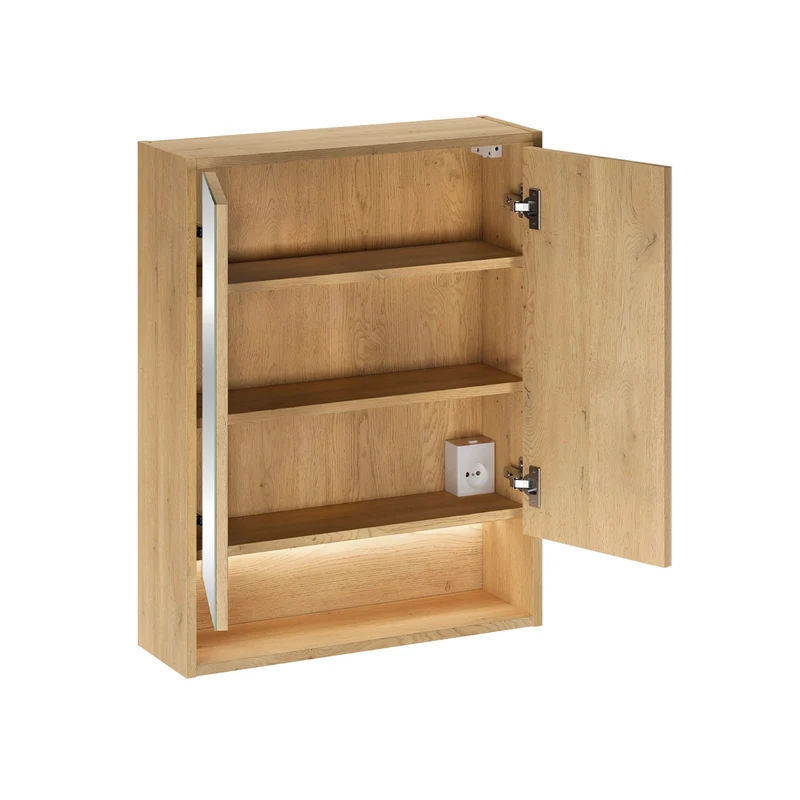 Miroir armoire murale 2 portes 60cm Edmé Bois