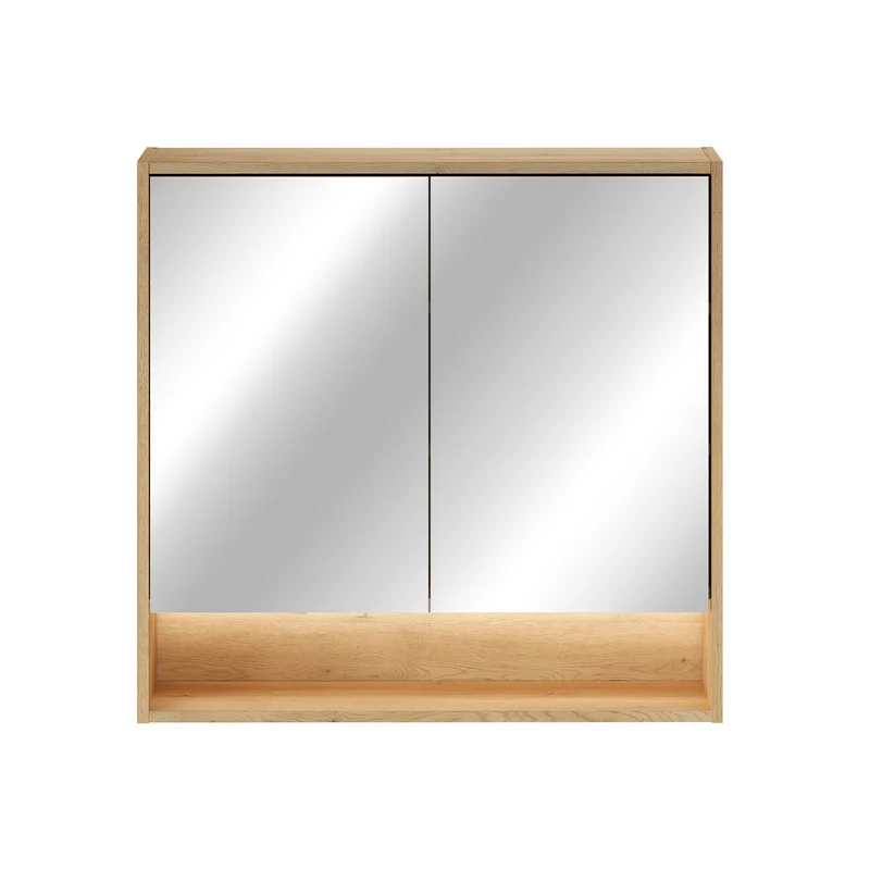 Miroir armoire murale 2 portes 80cm Edmé Bois