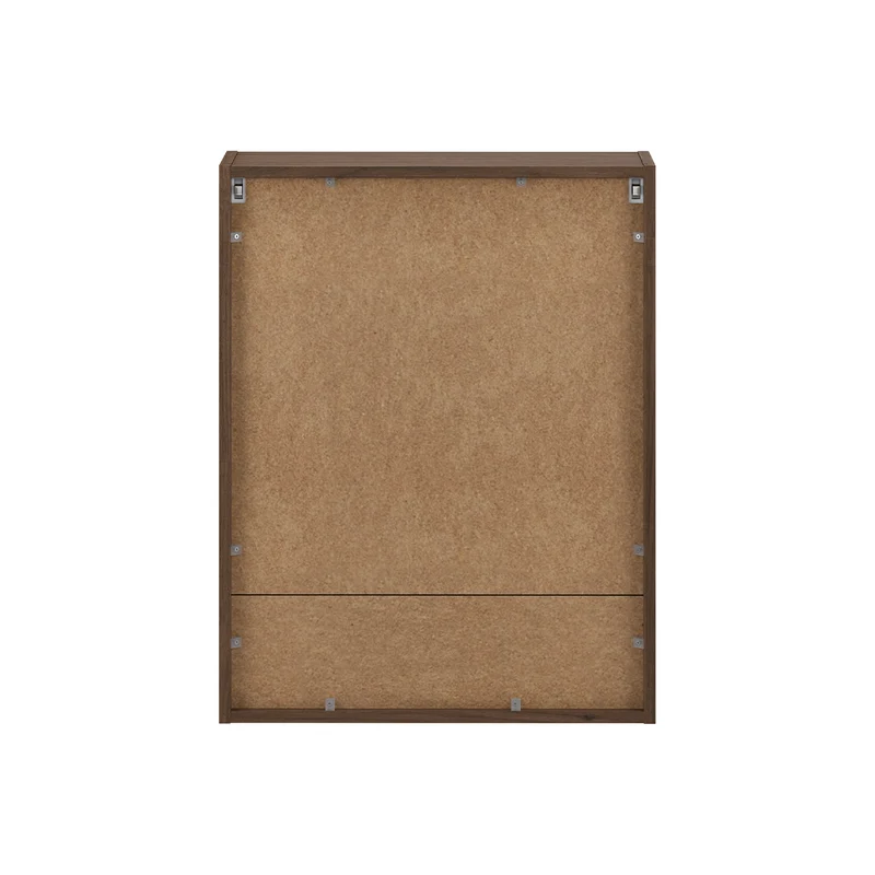 Miroir armoire murale 2 portes 60cm Edmé Bois foncé