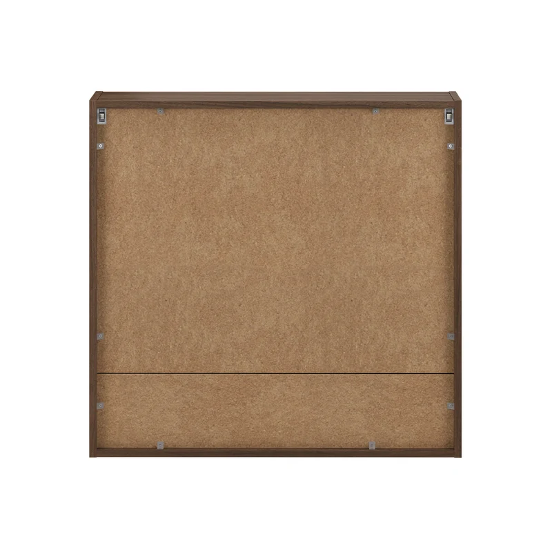 Miroir armoire murale 2 portes 80cm Edmé Bois foncé