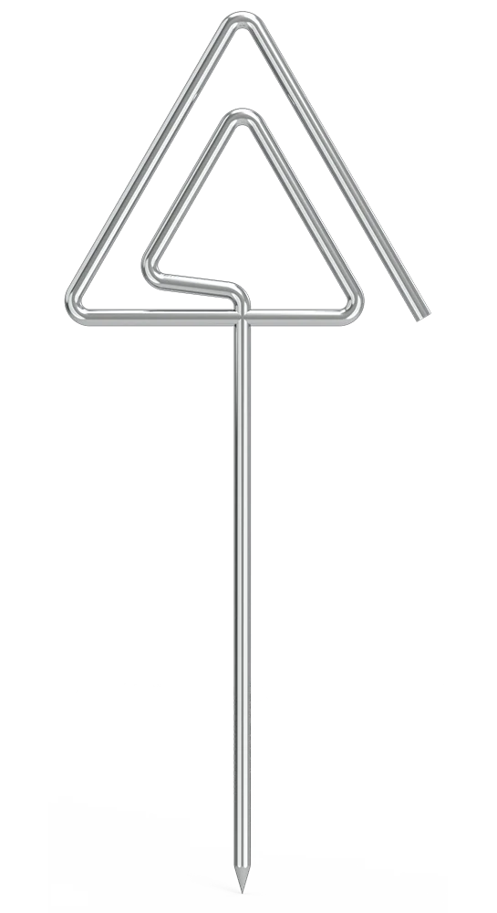 Porte-prix en tige inox avec broche