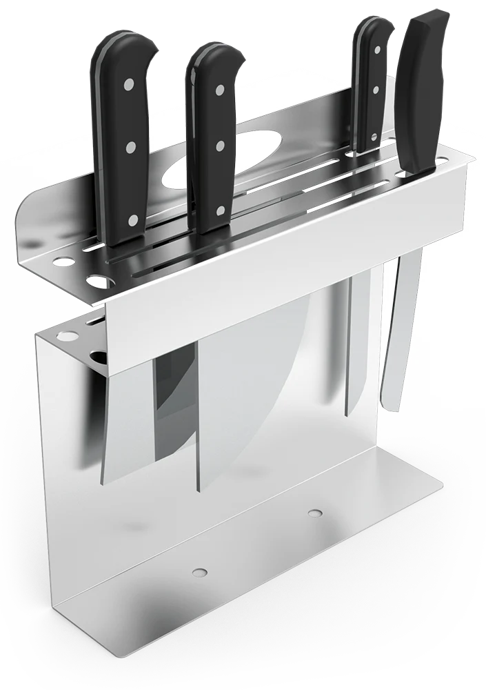 Porte couteaux inox transportable