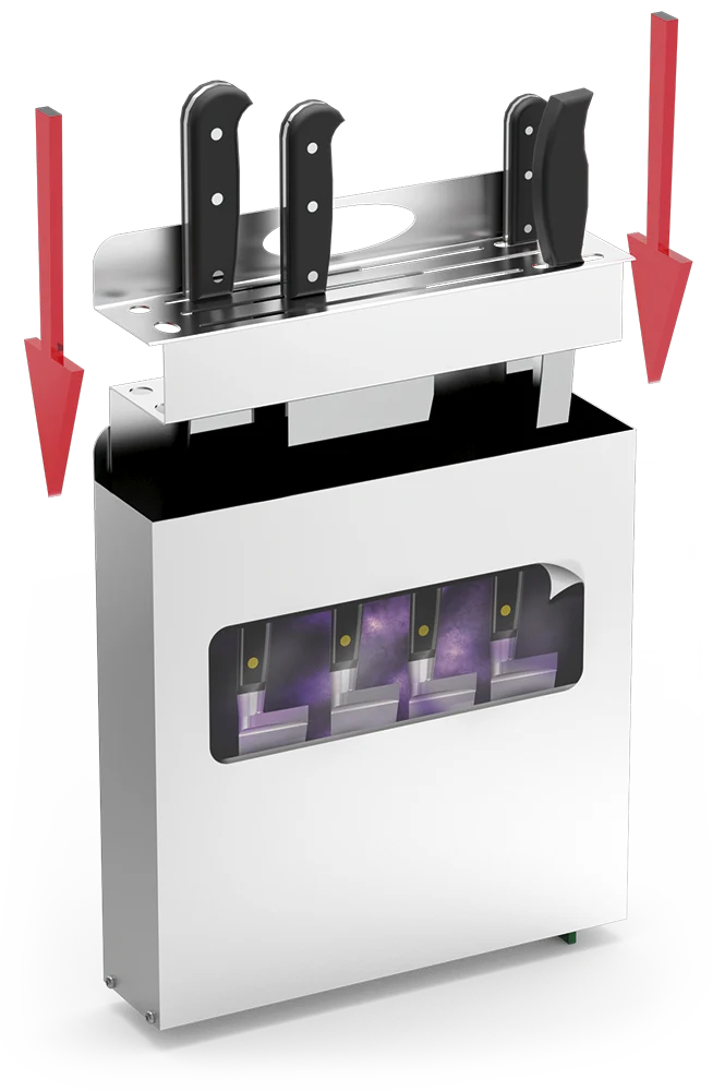 Porte couteaux inox transportable