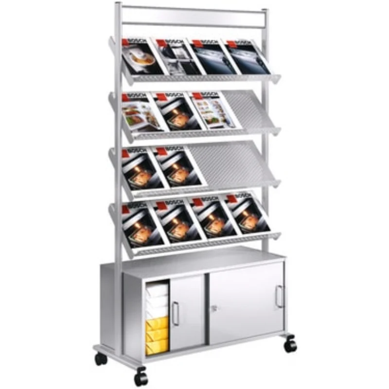 Etagère à prospectus 4 tablettes et armoire