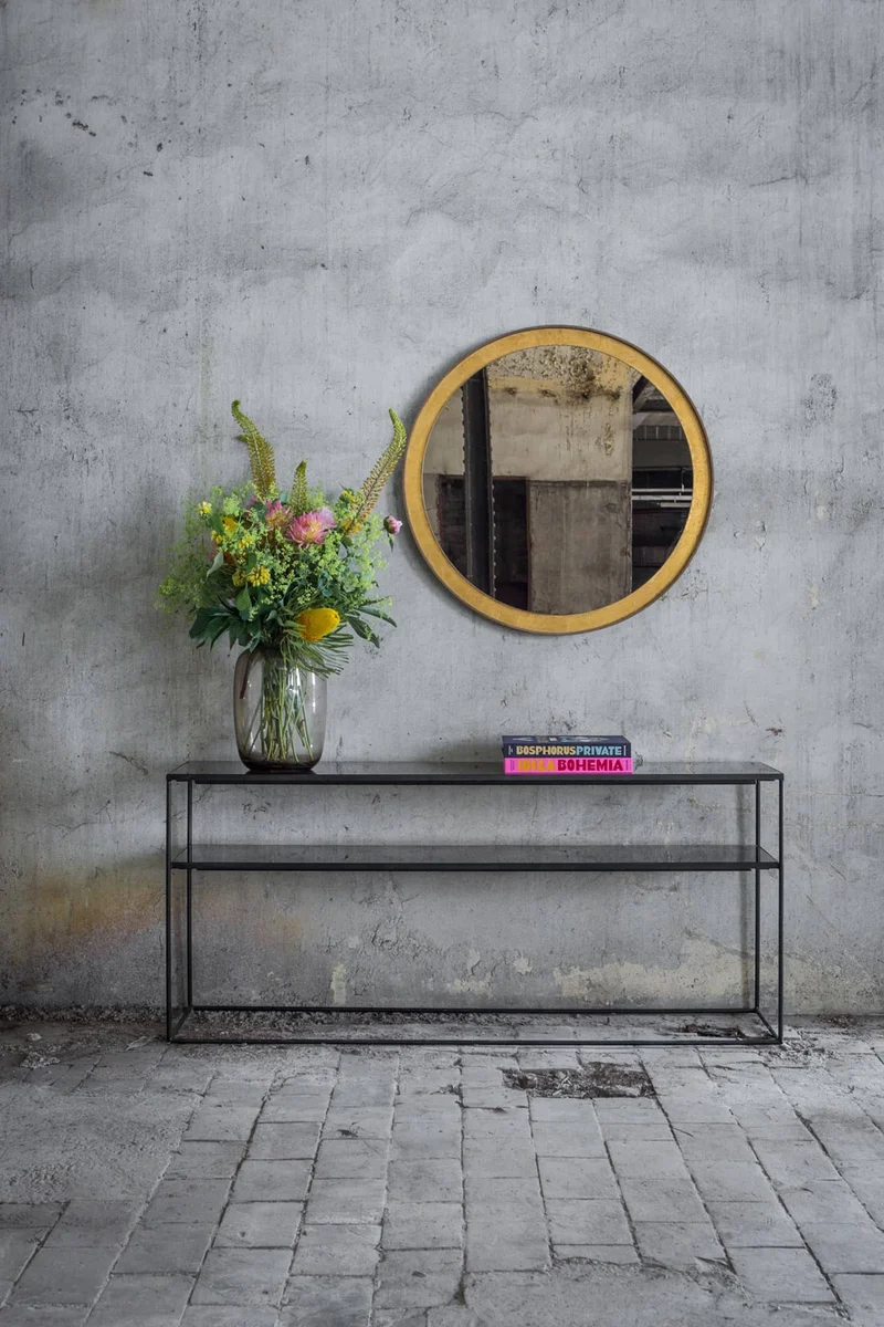 Console Ethnicraft - Charcoal sofa