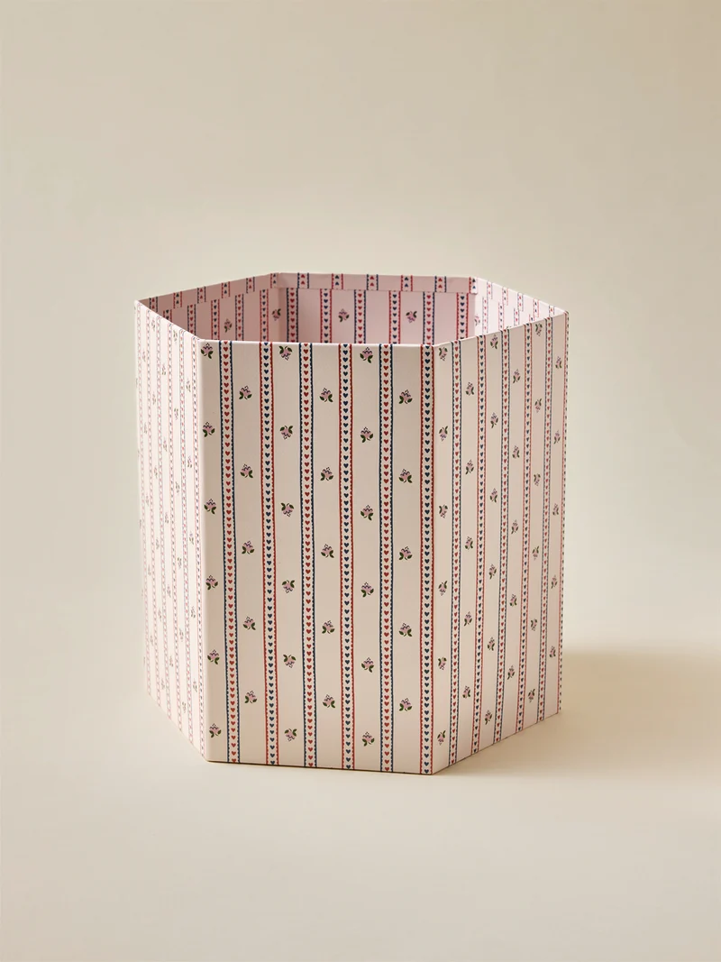 Corbeille en papier hexagonale