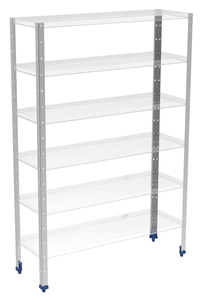 Montant inox vertical pour rayonnages modulaires