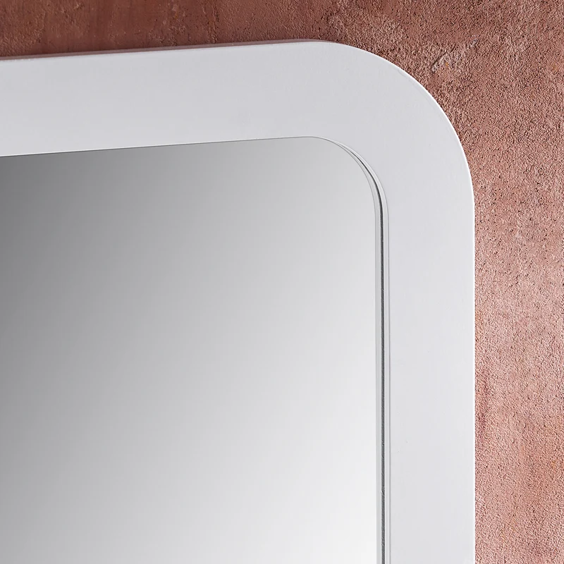SoBuy BZR162-W Miroir Mural, Miroir de Salle de Bain avec Étagère Plateau, Suspendu , Chambre, Salon