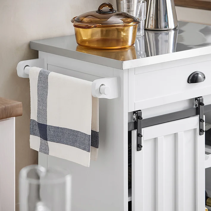 SoBuy FKW121-W Desserte de Cuisine à roulettes Chariot de Service Cuisine 69x46x92 cm