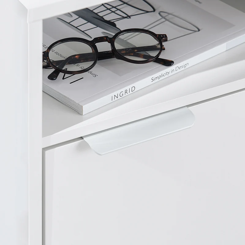 SoBuy FBT124-W Table de Chevet, Table de Nuit, Table d'Appoint, Bout de Canapé