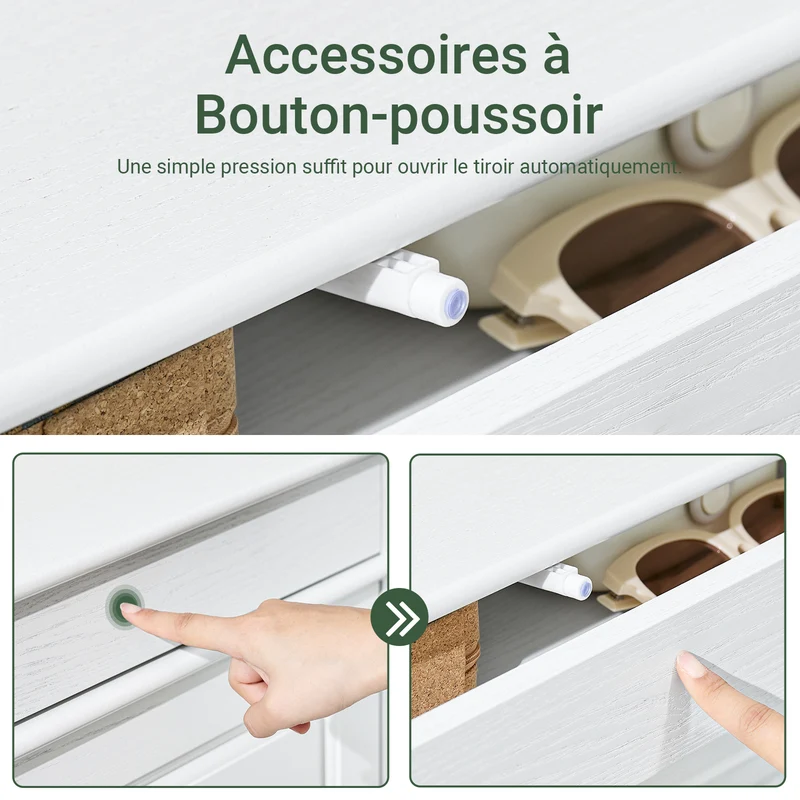 SoBuy FSR64-WG + FSR79-WG Ensemble Armoire à Chaussures avec Coussin et 4 Abattants, Gain de Place – Effet Bois Vieilli Blanc