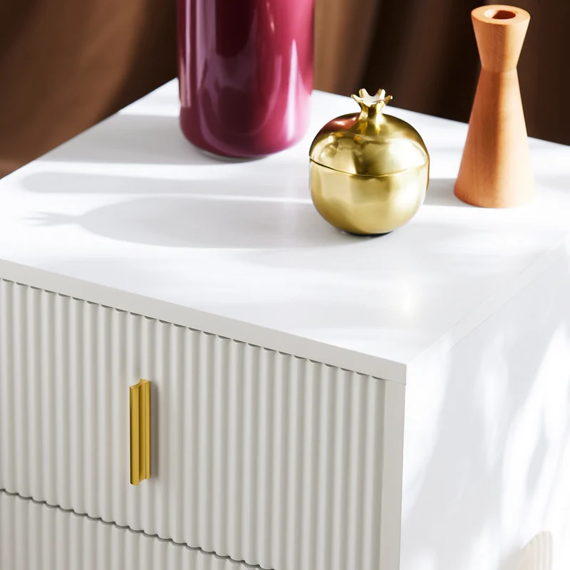 SoBuy FBT115-Wx2 Lot de 2 Table de Chevet - Table de Nuit avec 2 tiroirs, Table d'appoint pour Chambre à Coucher - Meuble de Rangement Moderne, Blanc L40 x P40 x H47 cm