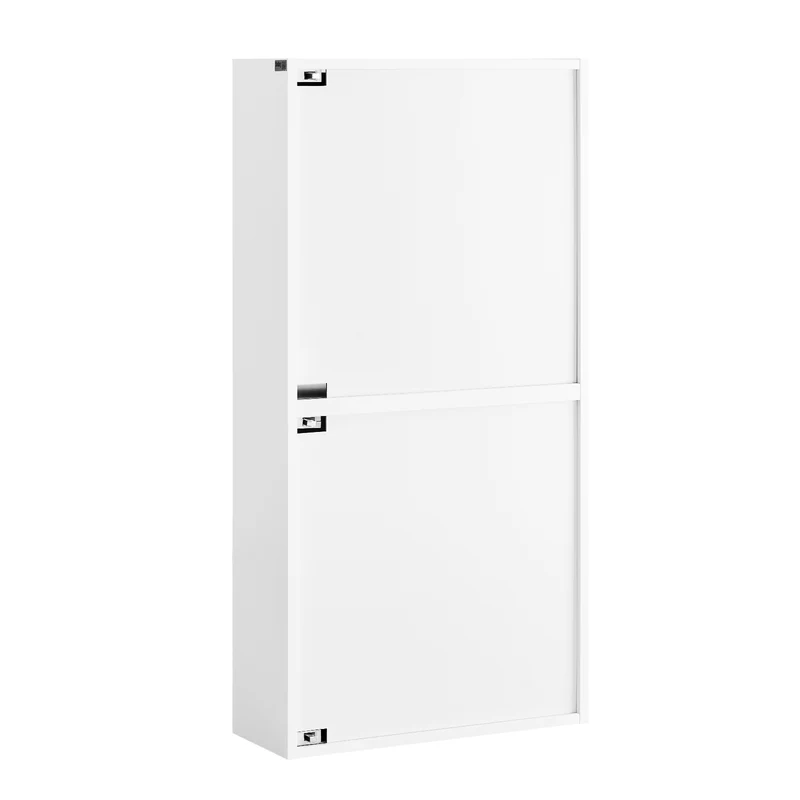SoBuy FSR204-W Meuble à Chaussures Gain de Place Ultra-Slim 19cm – Entrée Étroite – 50x19x100 cm Blanc
