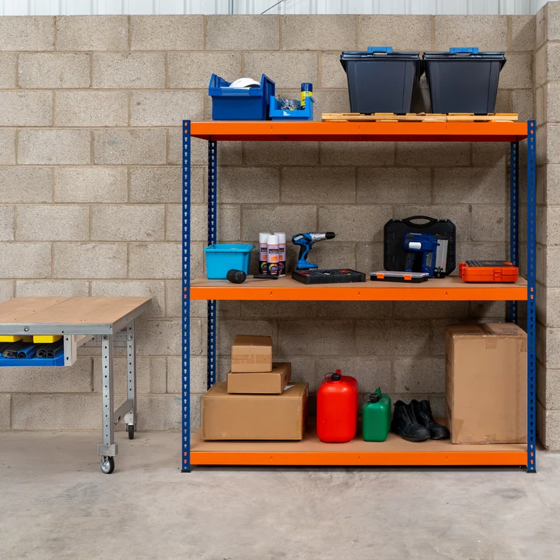 Monster Racking - 1 Rayonnage S-Rax à 3 Étagères en Acier 60 x 180 x 180 cm