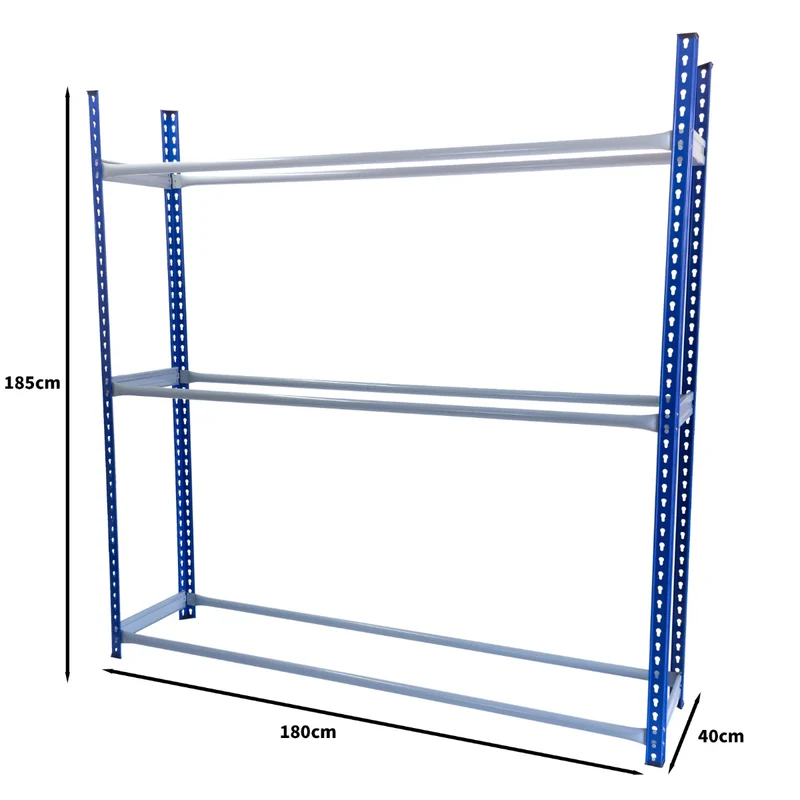 Monster Racking - Lot de 2 Rayonnages T-Rax pour Pneus en Acier Bleu