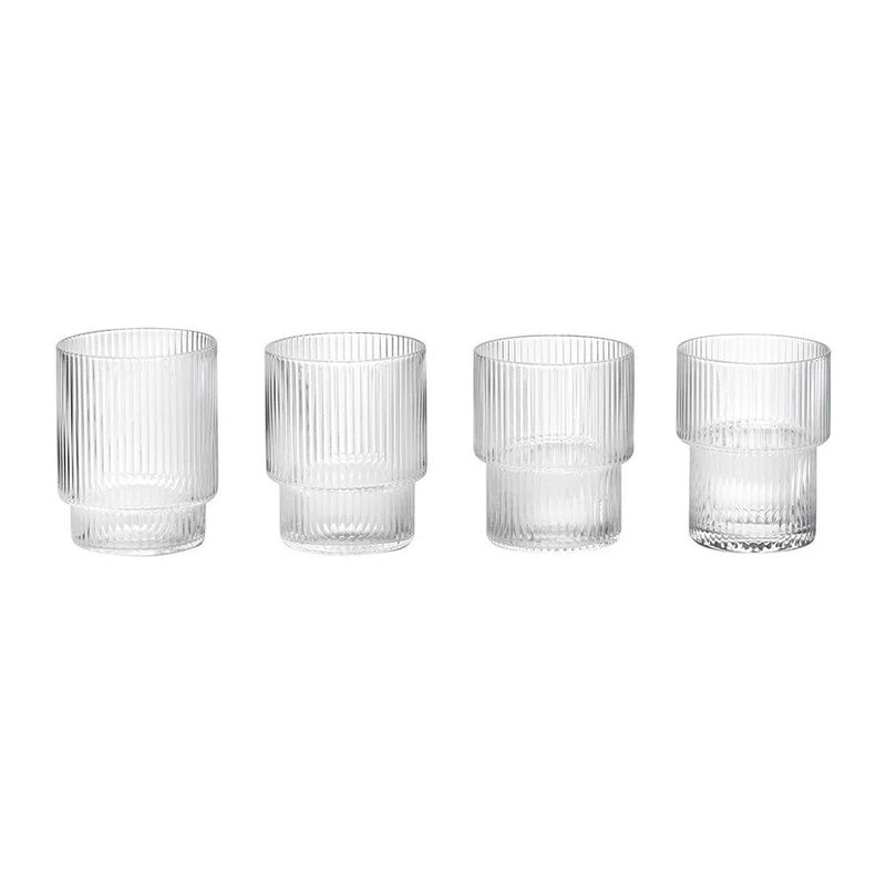 Verres Ferm Living - Ripple (set of 4)