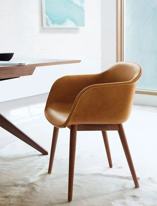 Fauteuil Muuto - Fiber Wood Upholstered