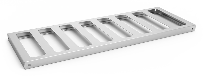 Étagère inox pour stokage du vin
