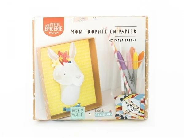 Kit DIY Trophée en Papier Lama – Décoration Murale 3D à Fabriquer Soi-même