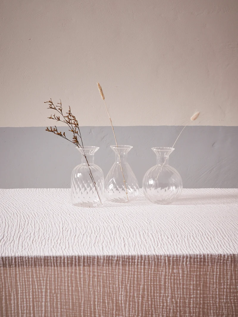 Soliflore en verre par lot de 3