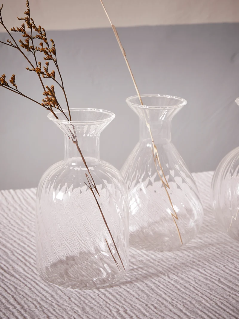 Soliflore en verre par lot de 3