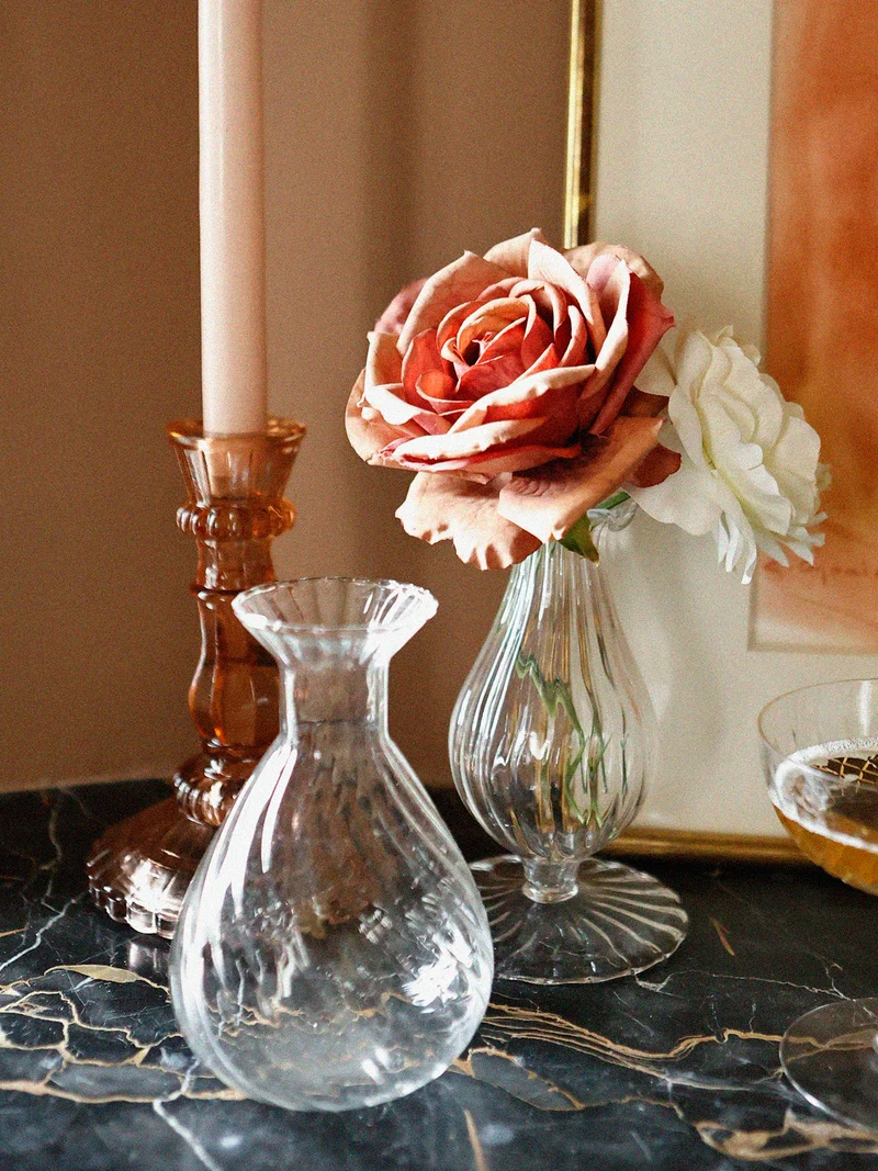 Soliflore en verre par lot de 3