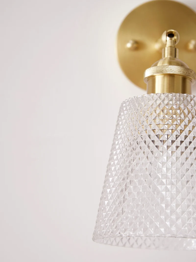 Applique métal et verre ciselé