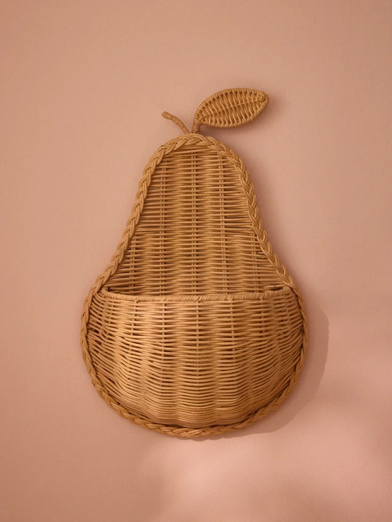 Panier en rotin forme poire