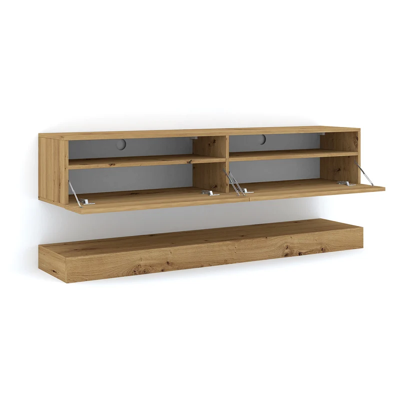 Mur TV 2 portes 160 cm Vega Bois