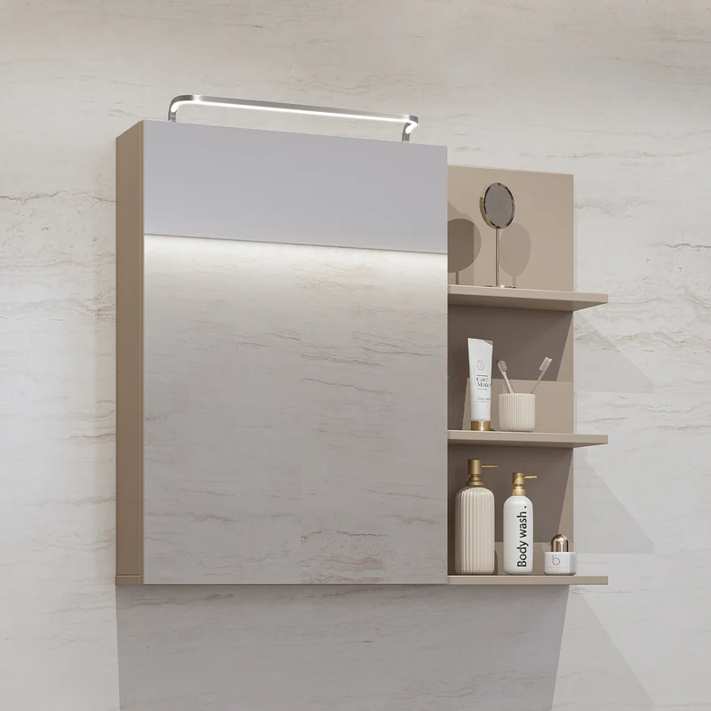 Armoire murale 1 porte miroir Sophéa Taupe