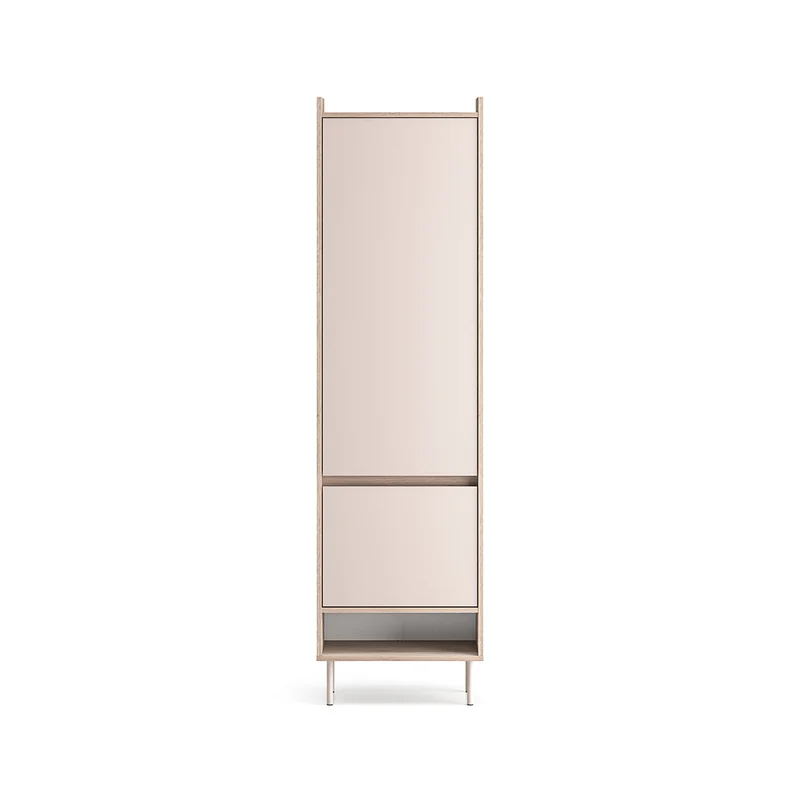 Armoire 2 portes entrée Alos Cachemire et Bois